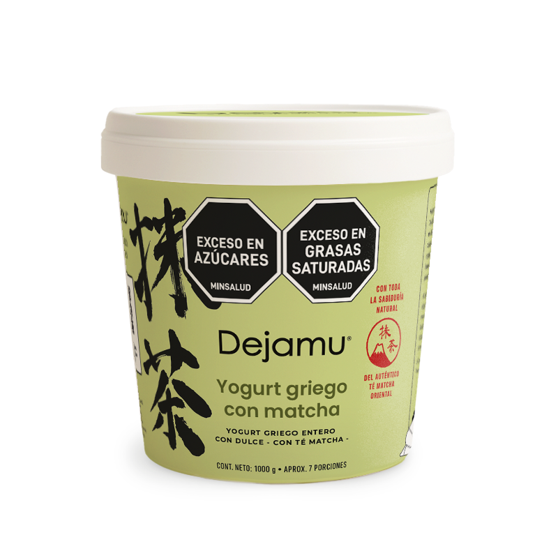 Yogurt griego con matcha