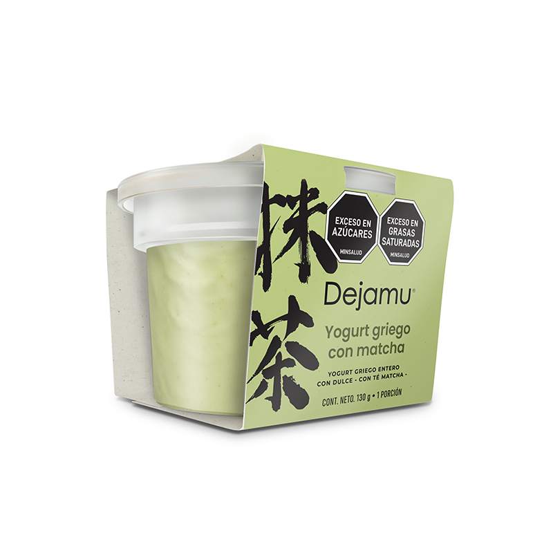 Yogurt griego con matcha