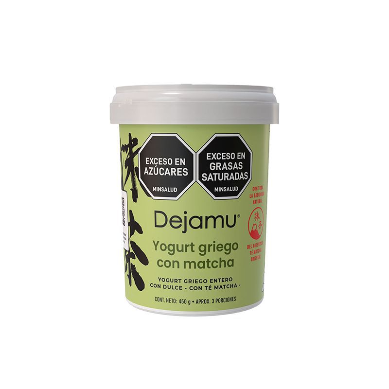 Yogurt griego con matcha