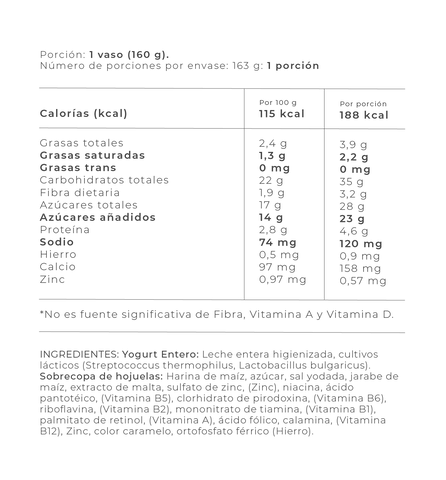 Información Nutricional