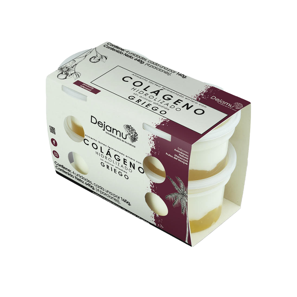 Yogurt griego con colágeno pack x 4