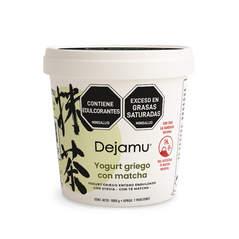 Yogurt griego con matcha