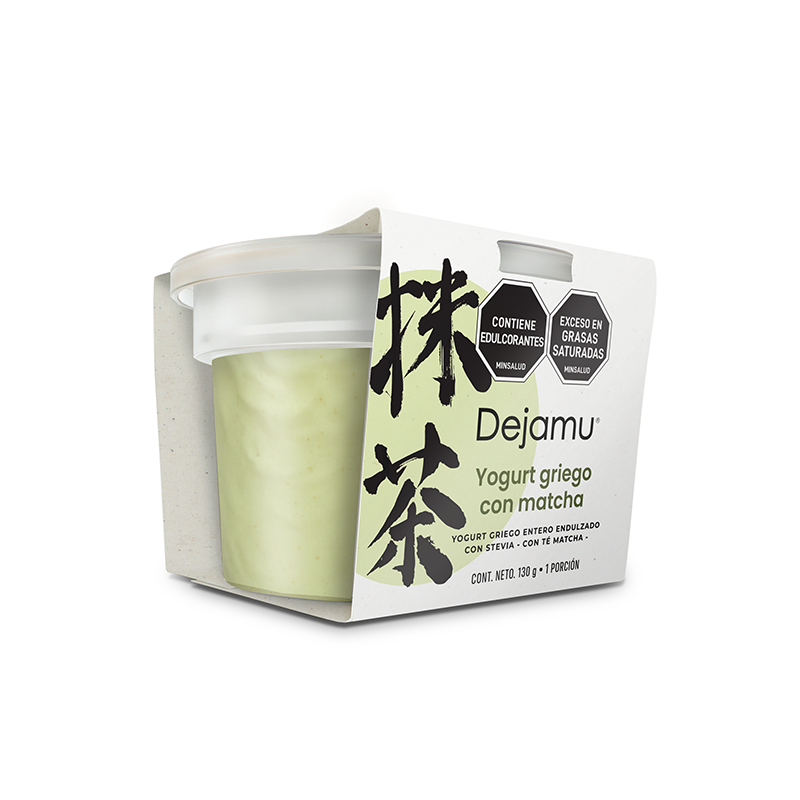 Yogurt griego con matcha